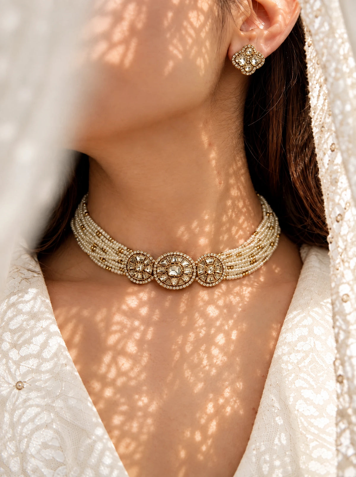 Antique Crystal Choker Set