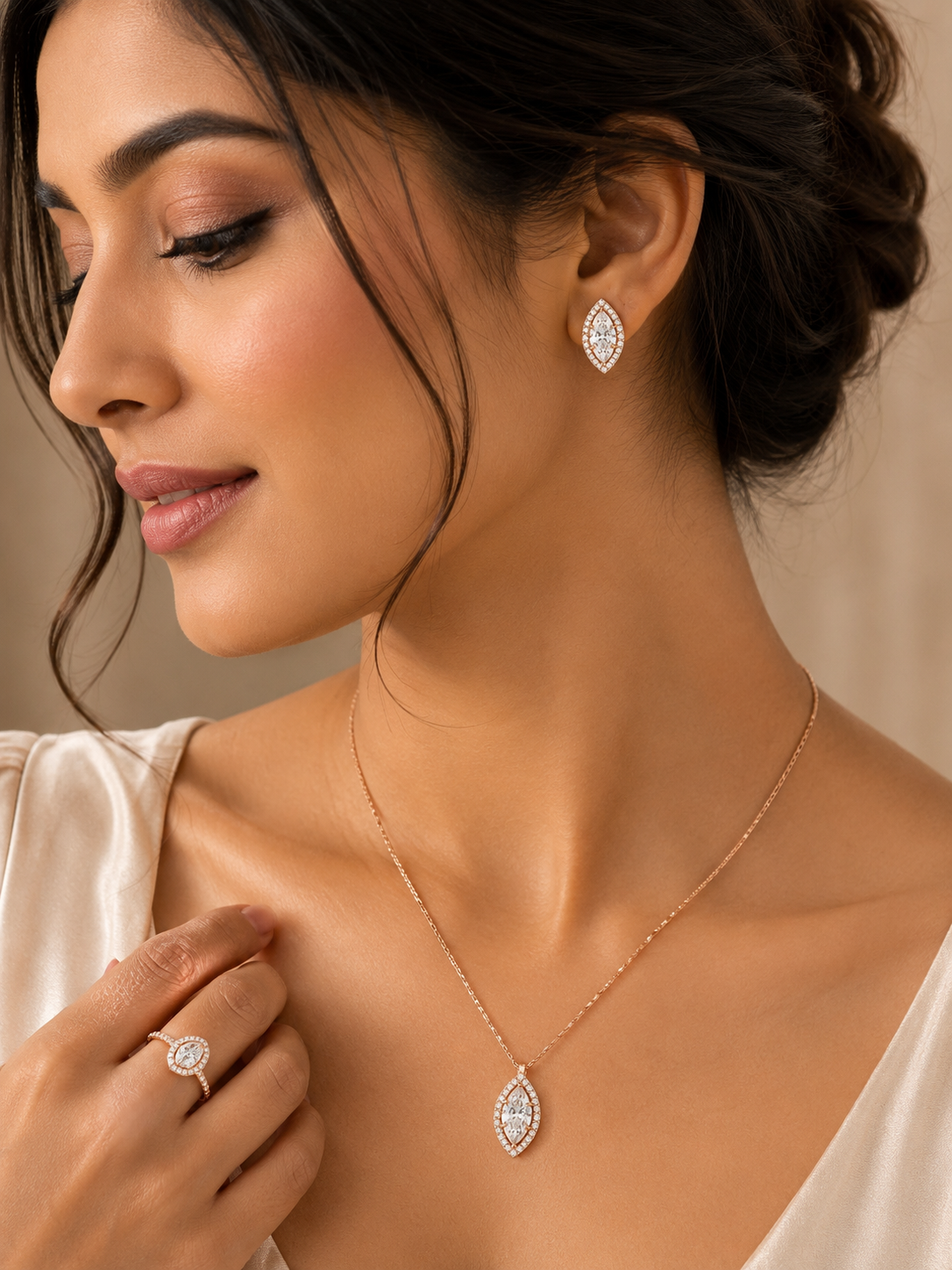Rose Gold Marquise Jewelry Collection