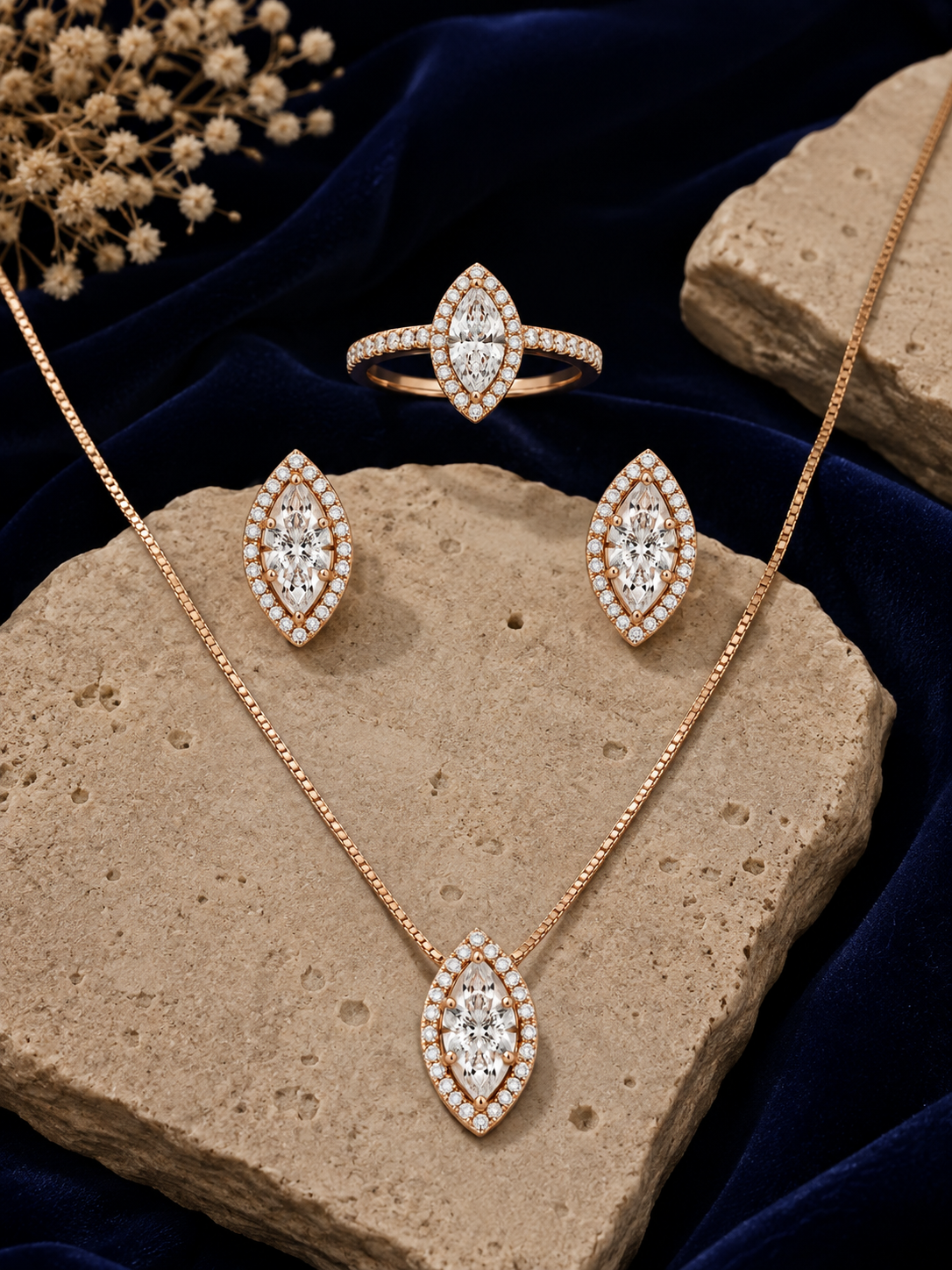 Rose Gold Marquise Jewelry Collection