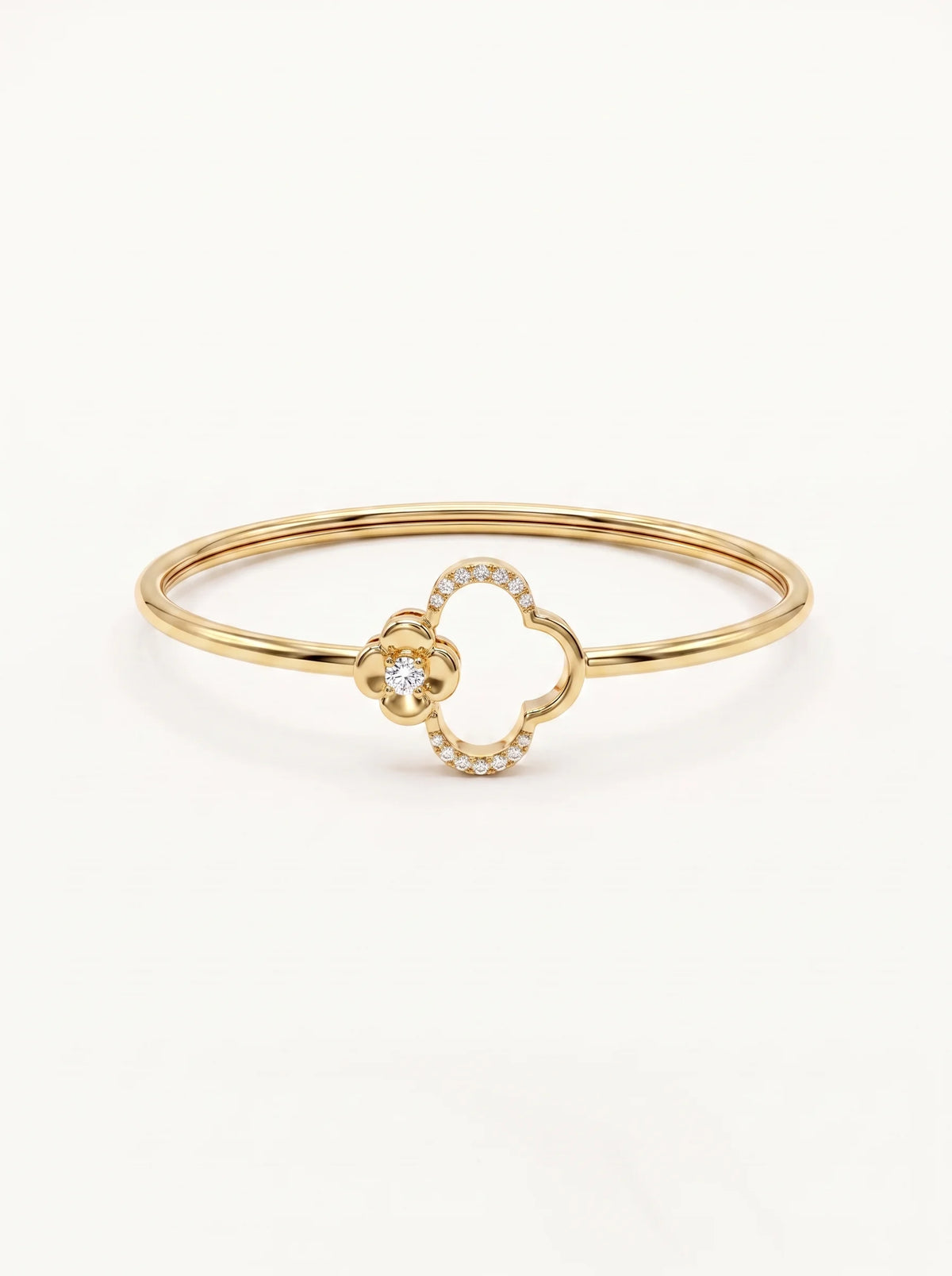Clover Bloom Open Cuff Bracelet