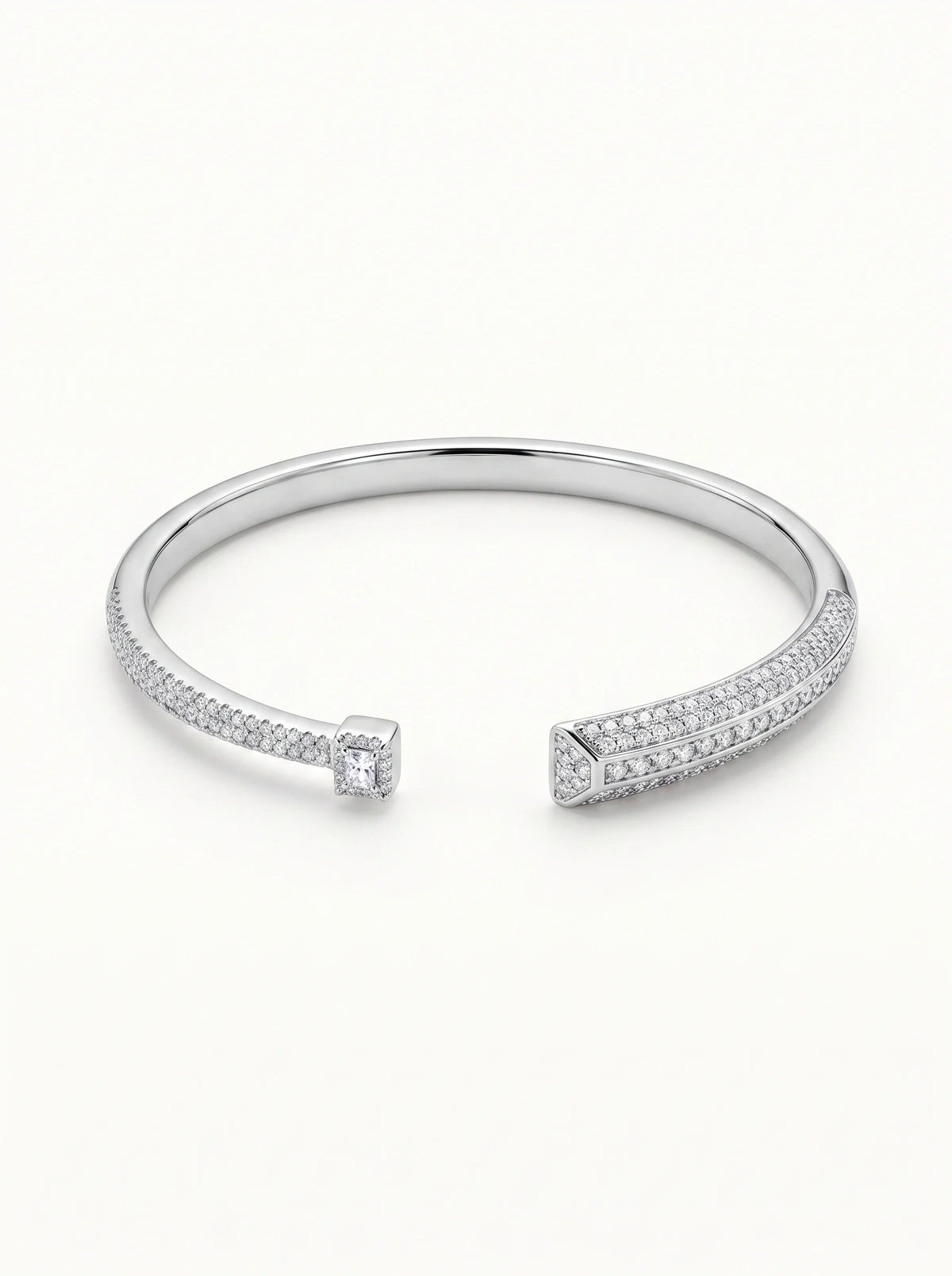 Crystal Tip Open Cuff Bracelet