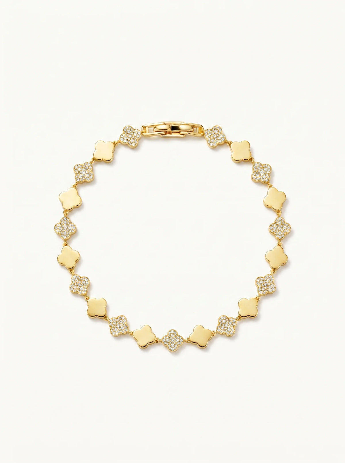 Gold Bloom Link Bracelet
