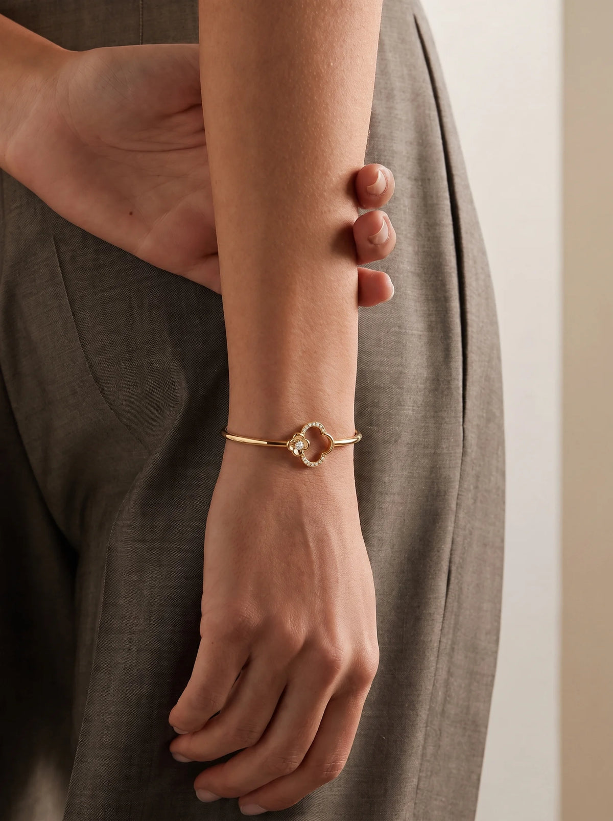 Clover Bloom Open Cuff Bracelet