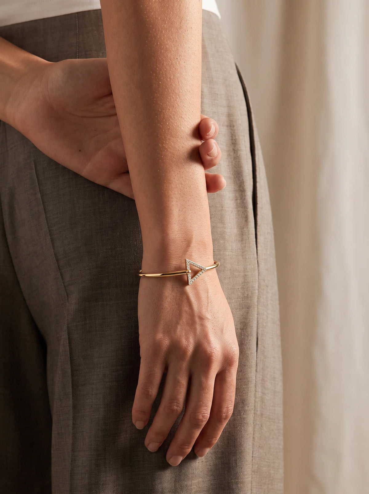 Chevron Point Open Cuff Bracelet