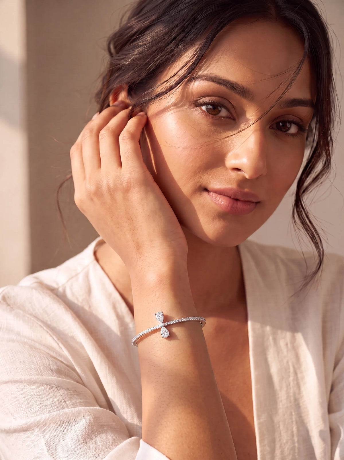 Diamond Accent Open Cuff Bracelet