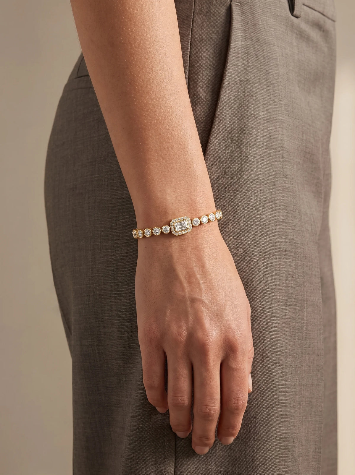 Crystal Box Link Bracelet