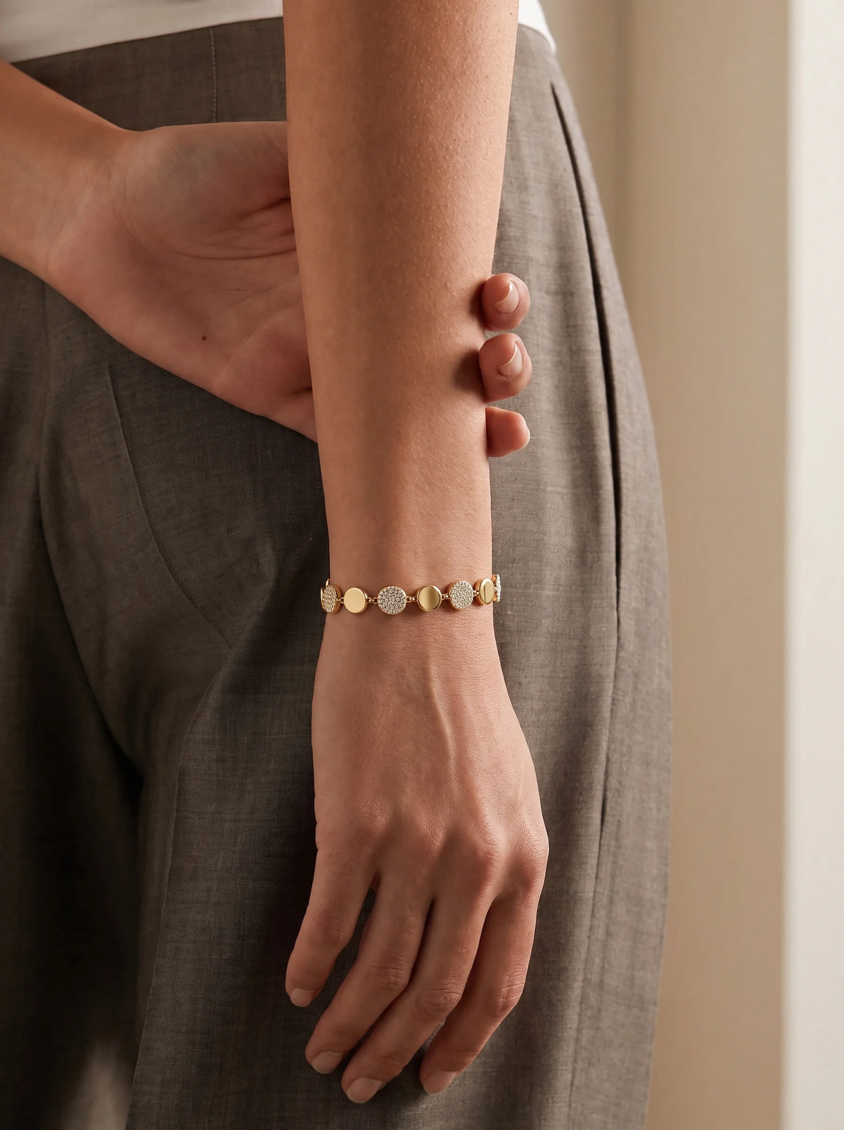 Gold Geometric Bead Bracelet