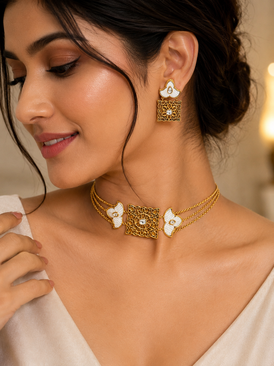 Ornate Gold Jewelry Set