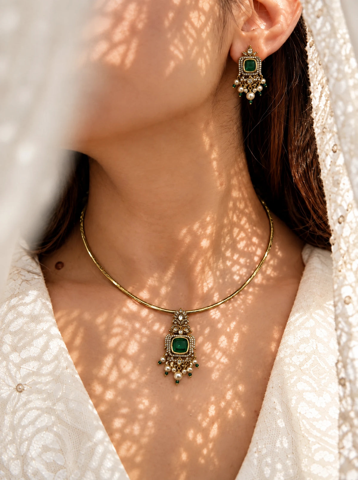 Emerald Pendant Necklace
