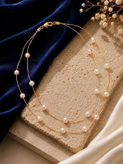 Pearl Layered Double-Strand Necklace