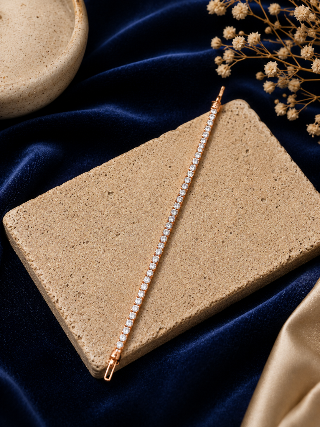 Rose Gold-Tone Tennis Bracelet