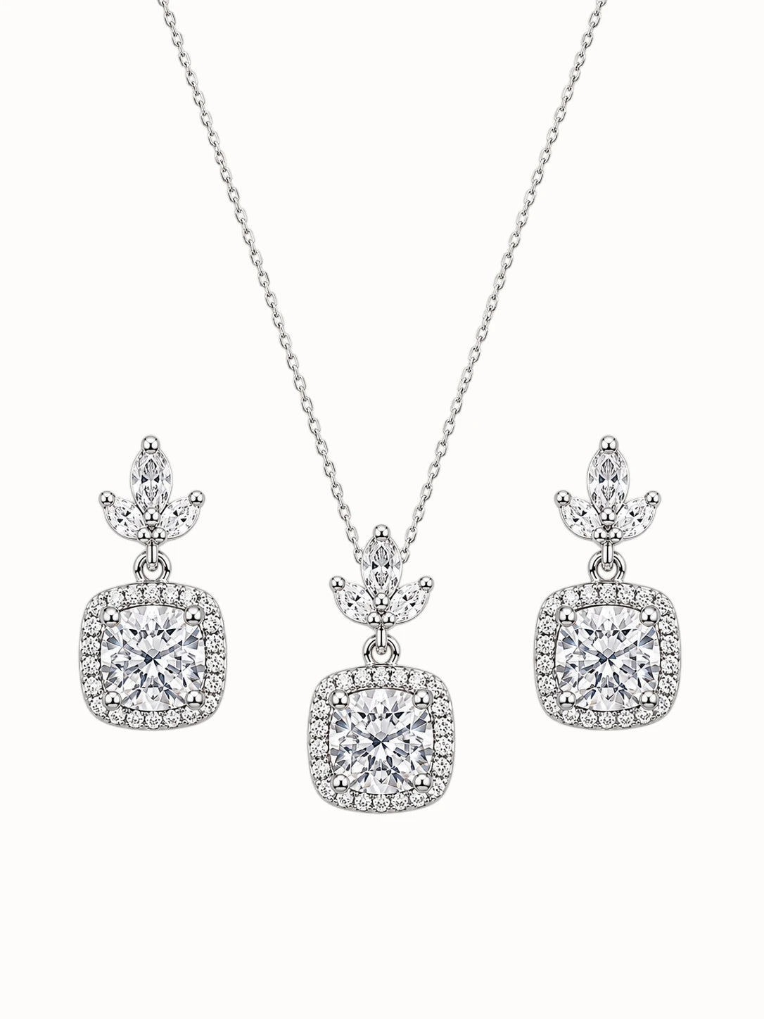 Crystal Fleur Pendant Set