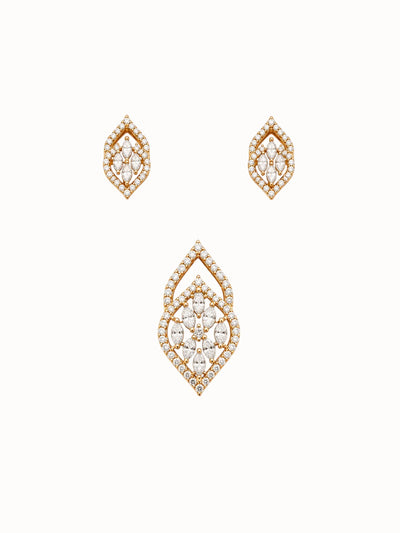 Elegant Gold Diamond Jewelry Set