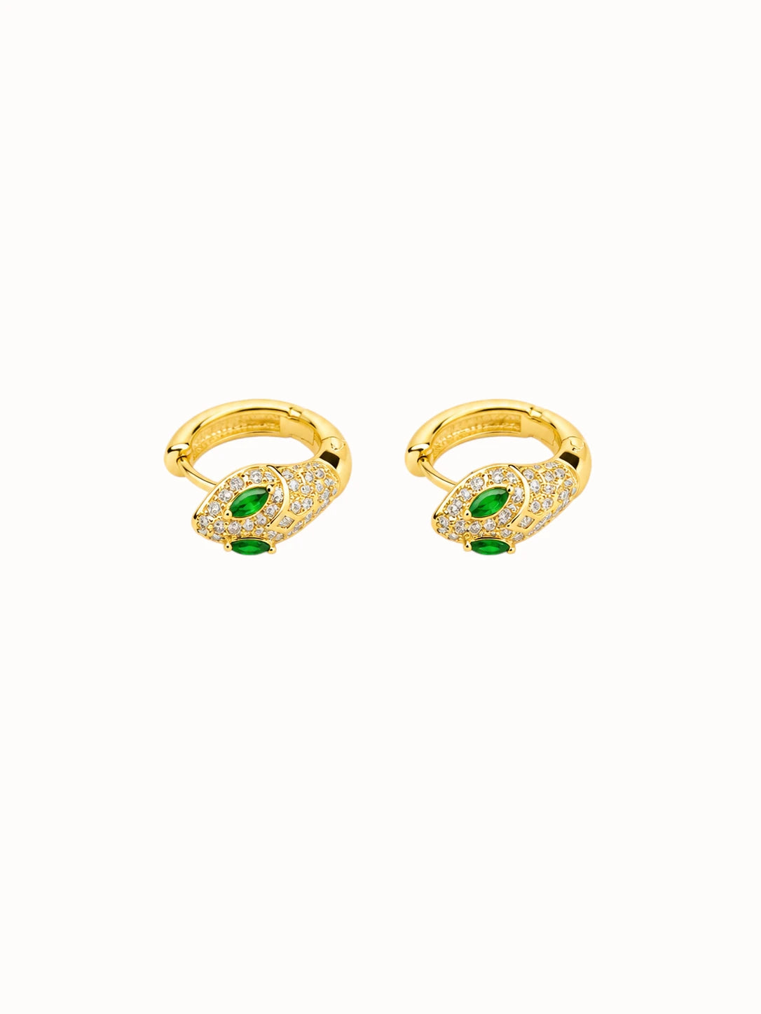 Pavé Gold-Tone Panther Cuff Earrings
