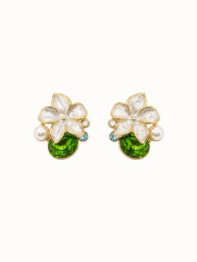 Verdant Bloom Pearl Jewelry Set