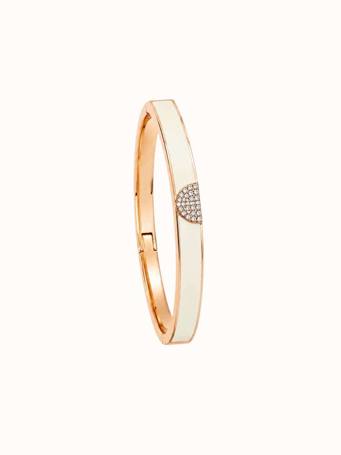 Ivory Pavé Rose Gold Cuff Bracelet