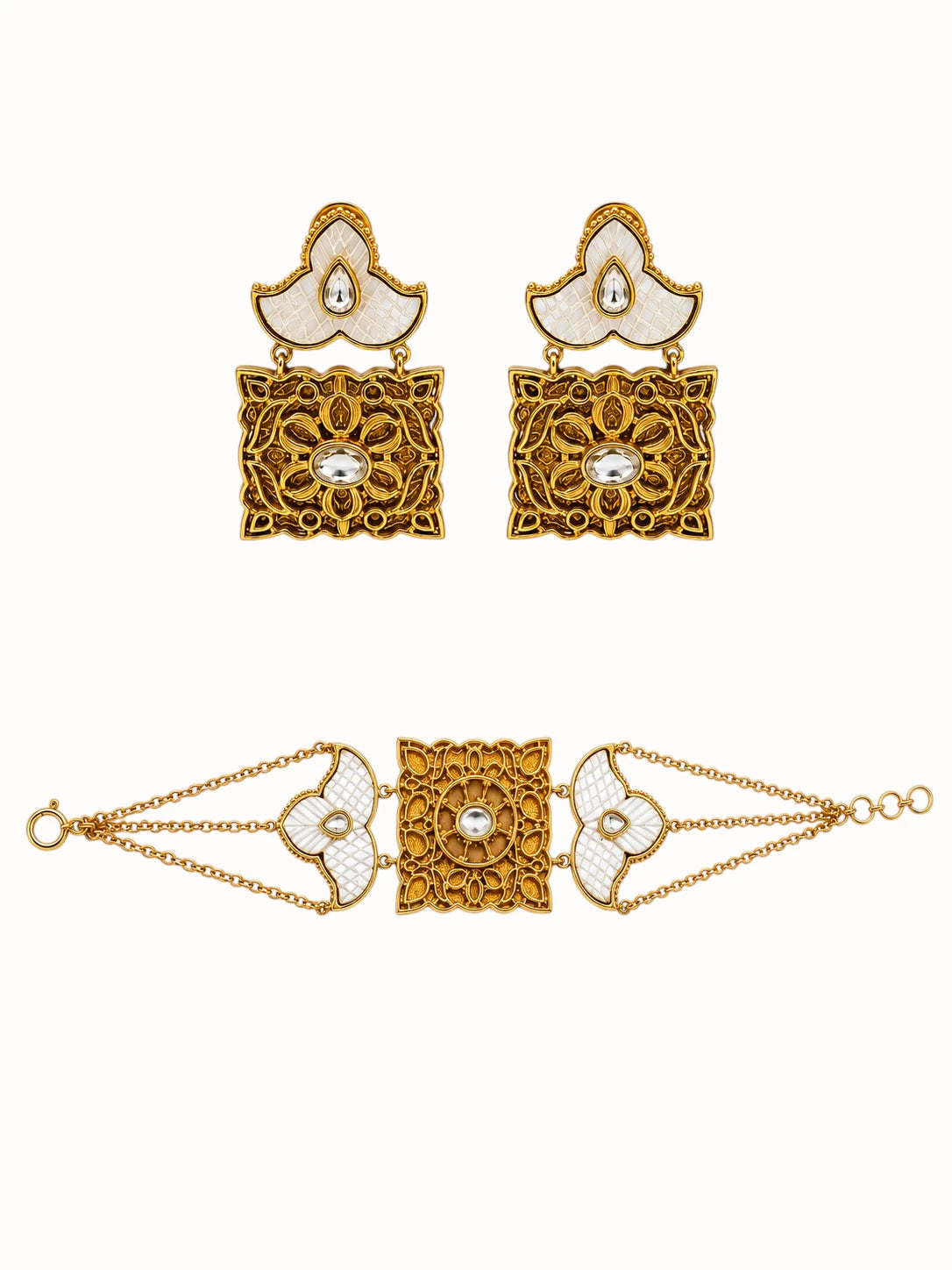 Ornate Gold Jewelry Set