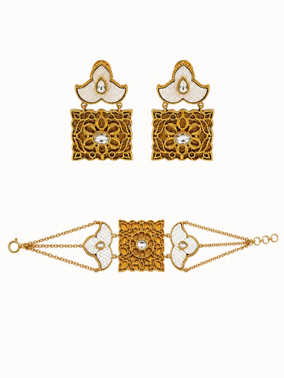 Ornate Gold Jewelry Set