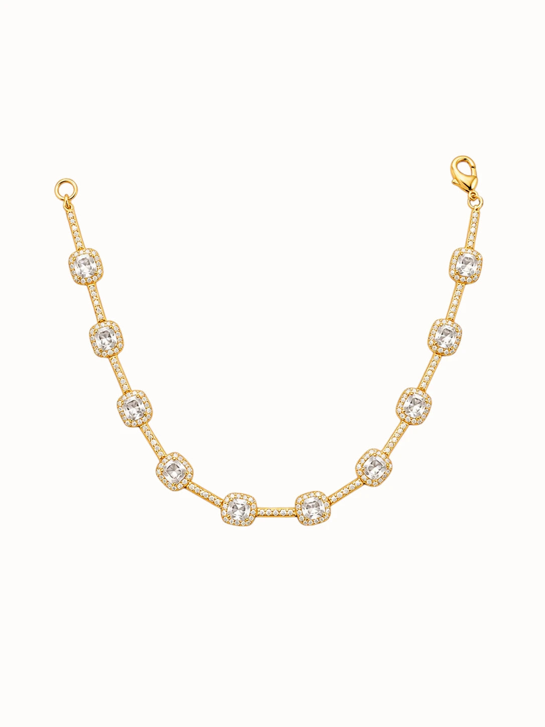 Elegant Gold Halo Bracelet