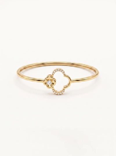 Clover Bloom Open Cuff Bracelet