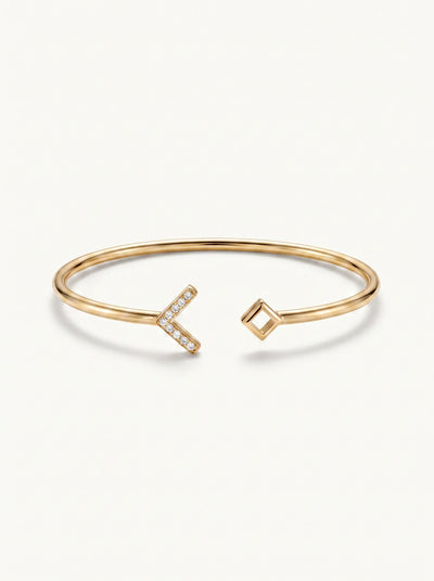 Arrow Point Open Cuff Bracelet