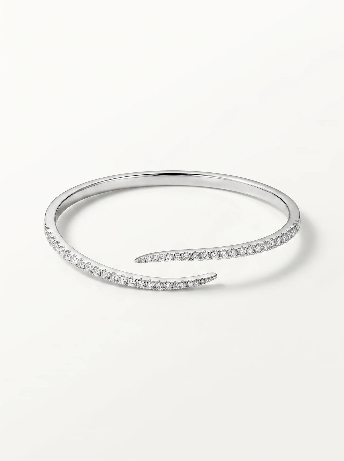 Double Curve Crystal Cuff Bracelet