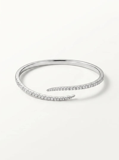 Double Curve Crystal Cuff Bracelet