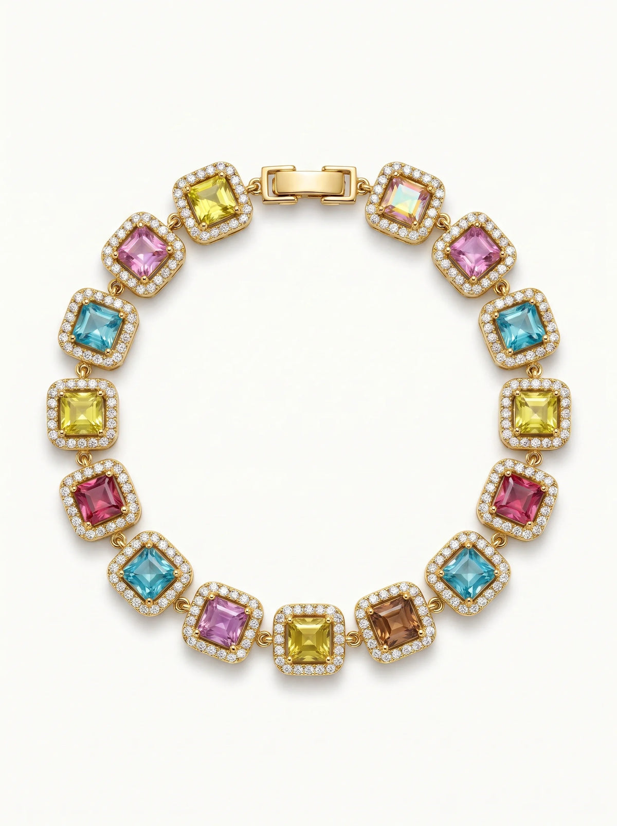 Colour Gem Link Bracelet