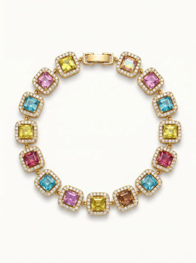 Colour Gem Link Bracelet