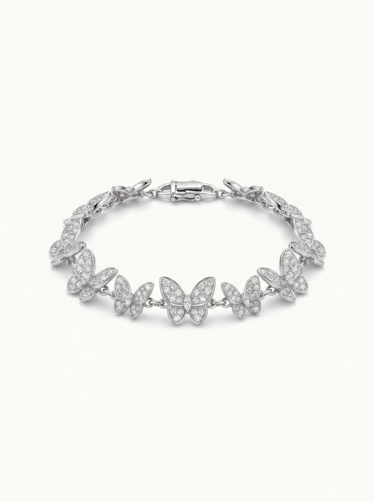Floral Crystal Link Bracelet