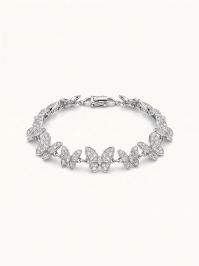 Floral Crystal Link Bracelet
