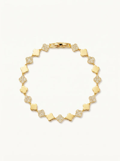 Gold Bloom Link Bracelet