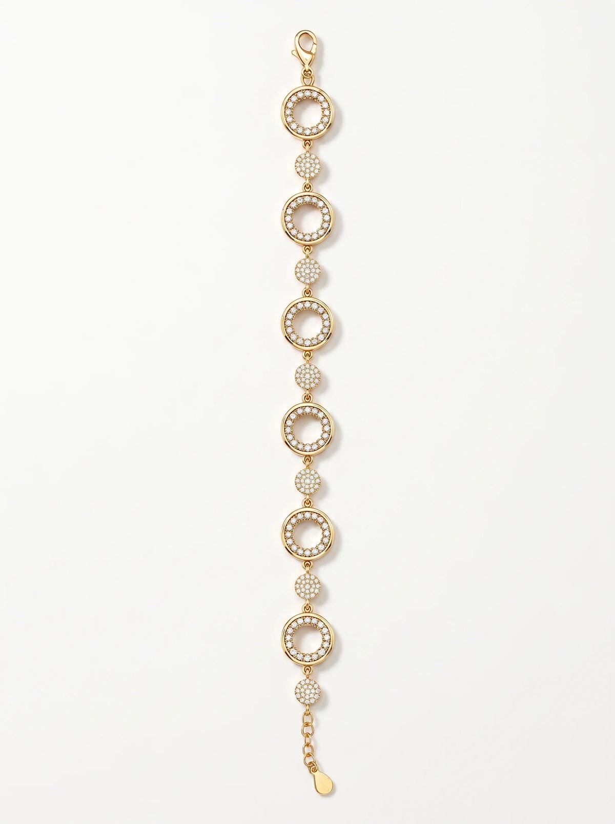 Delicate Crystal Station Bracelet