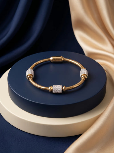 Crystal Station Link Bracelet