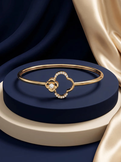 Clover Bloom Open Cuff Bracelet