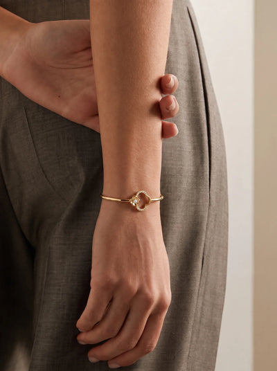 Clover Bloom Open Cuff Bracelet