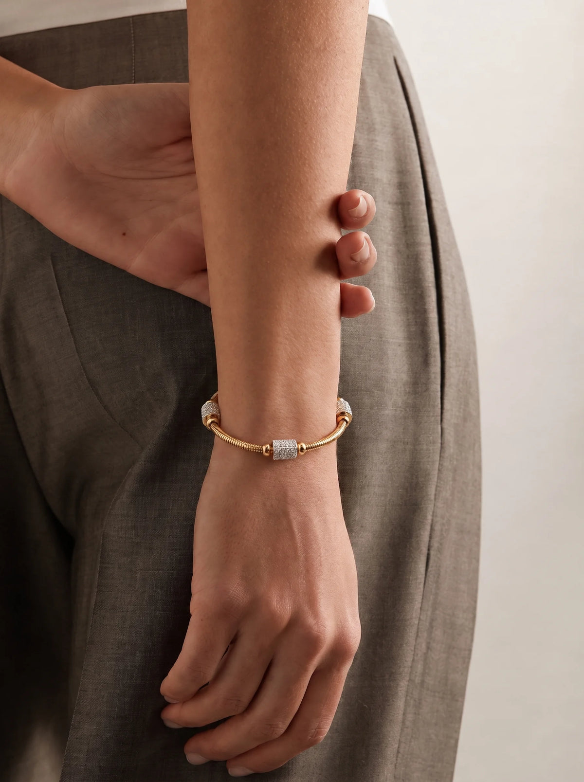 Crystal Station Link Bracelet