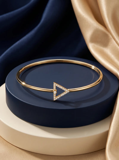 Chevron Point Open Cuff Bracelet