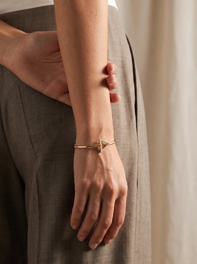 Chevron Point Open Cuff Bracelet