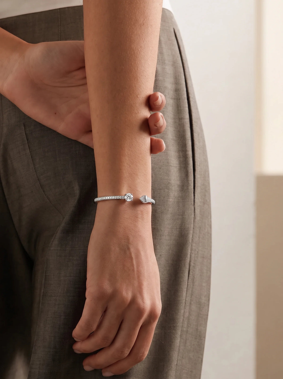 Petite Crystal Open Cuff Bracelet