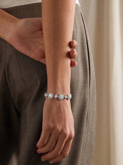 Pearl & Crystal Link Bracelet
