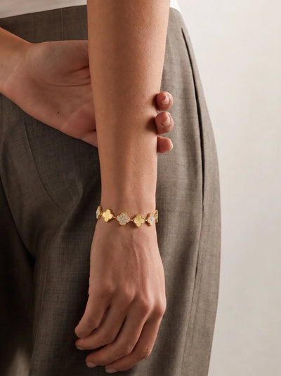 Gold Bloom Link Bracelet