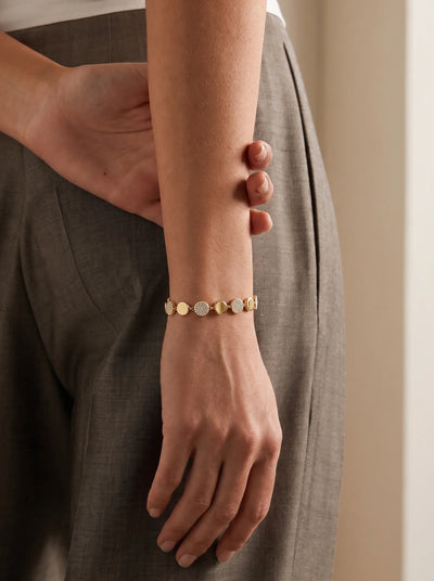 Gold Geometric Bead Bracelet