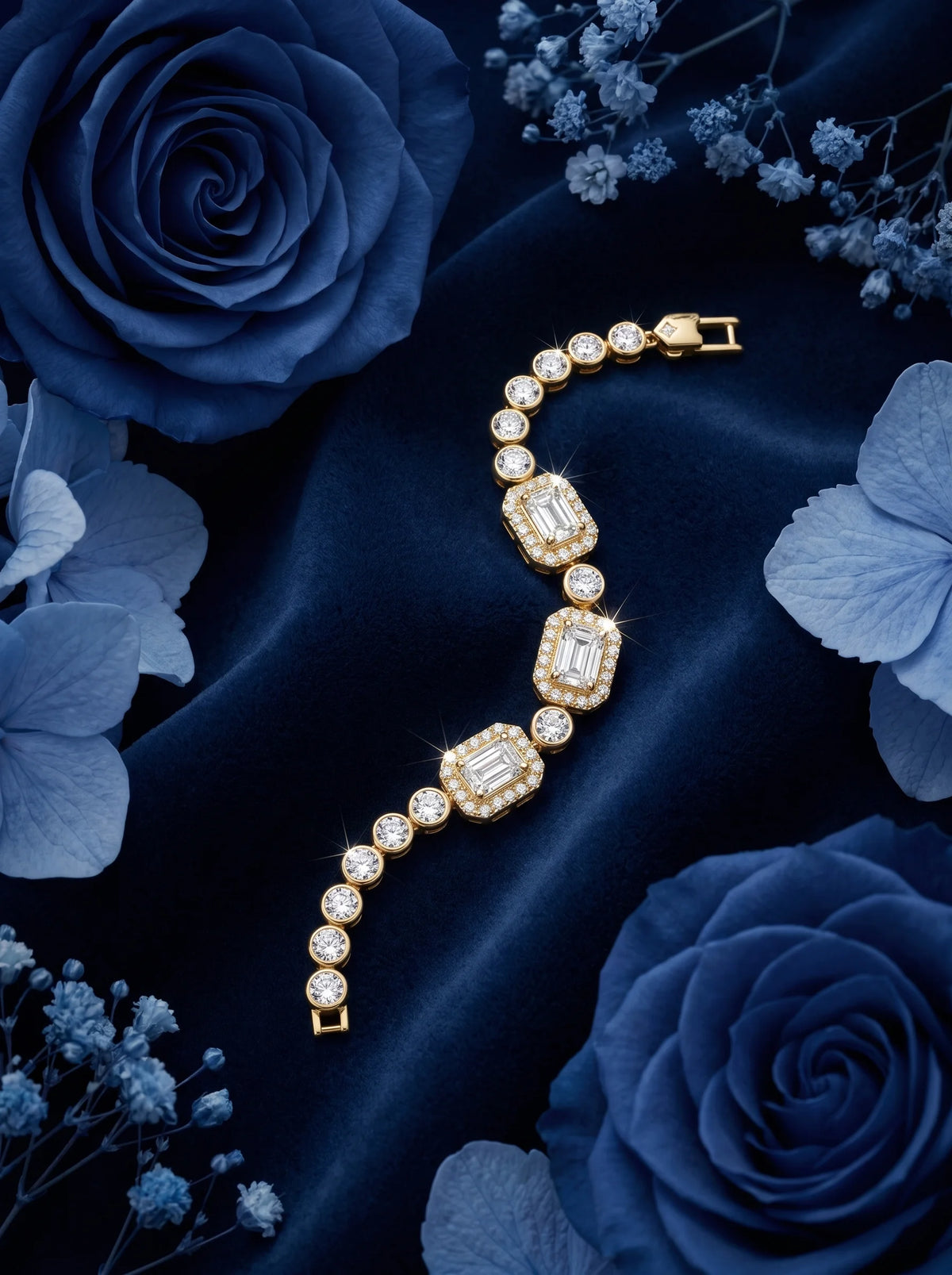 Crystal Box Link Bracelet