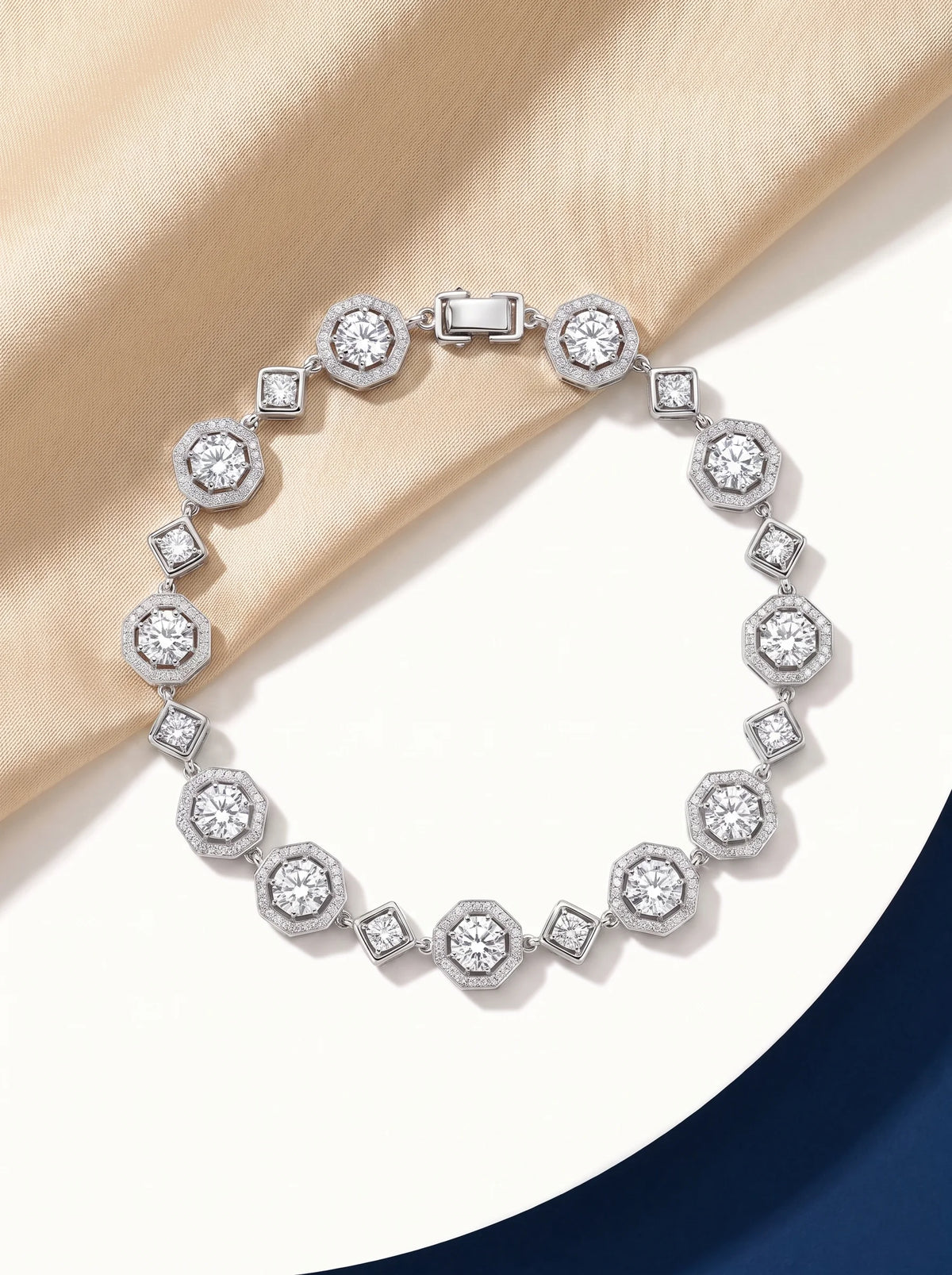 Pearl & Crystal Link Bracelet