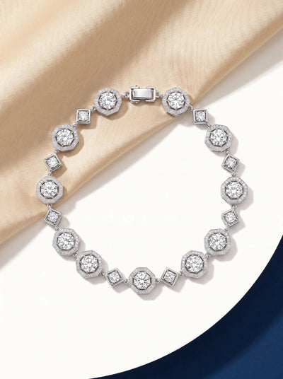 Pearl & Crystal Link Bracelet