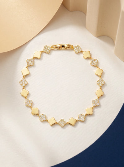 Gold Bloom Link Bracelet