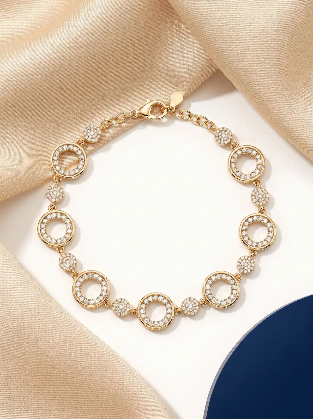 Delicate Crystal Station Bracelet